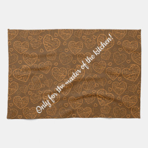 Luxury Modern Elegant Love Gold Heart Tea Towel