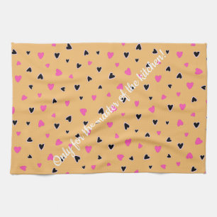 Luxury Modern Elegant Love Gold Heart Tea Towel