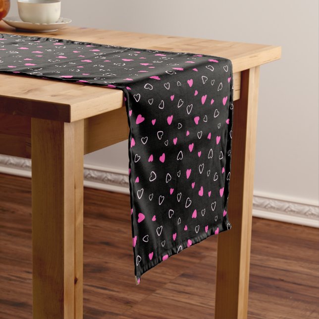 Luxury Modern Elegant Love Heart Long Table Runner (In Situ)