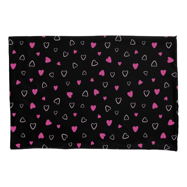 Luxury Modern Elegant Love Heart Pillowcase (Front)