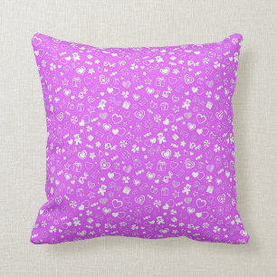 Luxury Modern Elegant Love Purple Heart Cushion