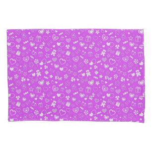 Luxury Modern Elegant Love Purple Heart Pillowcase