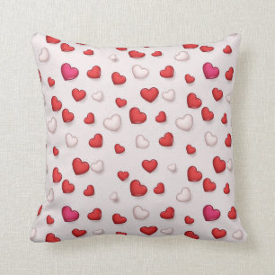 Luxury Modern Elegant Love Red Heart Cushion
