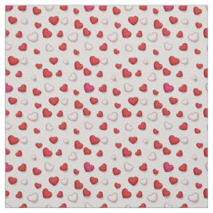 Luxury Modern Elegant Love Red Heart Fabric
