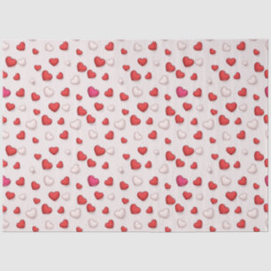 Luxury Modern Elegant Love Red Heart Tissue Paper