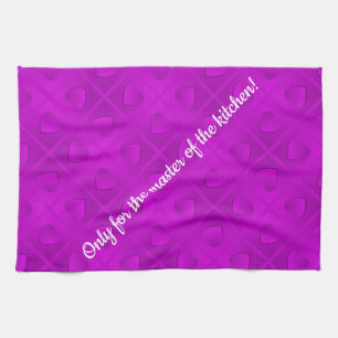 Luxury Modern Elegant Purple Heart Tea Towel