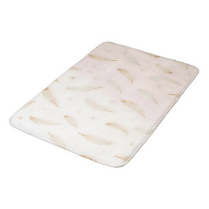 Luxury Modern Feathers Boho Collection Bath Mat