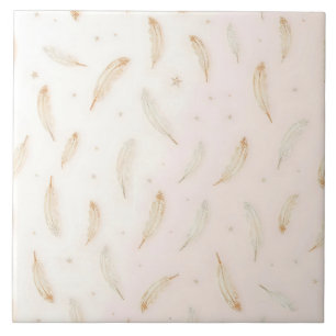 Luxury Modern Feathers Boho Collection Ceramic Tile