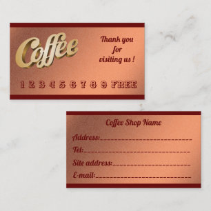 Luxury Modern Free Glitter Orange Coffee Business Card