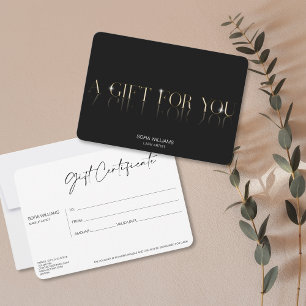 Luxury Modern Gift Certificate Gift Card add logo