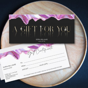 Luxury Modern Gift Certificate Gift Card add logo