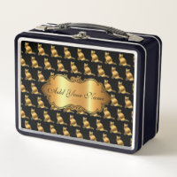 Luxury Modern Gold Cat Add Your Text