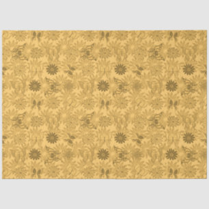 Luxury Modern Gold Natural Floral Butterfly Tissue Paper