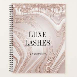 Luxury modern makeup hair stylist lashes cosmetics planner