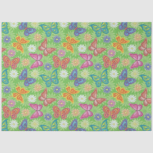 Luxury Modern Natural Floral Butterfly Tissue Paper