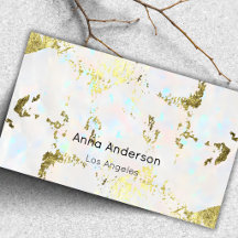 Luxury Modern Opal Stone Mineral Gold Makeup 