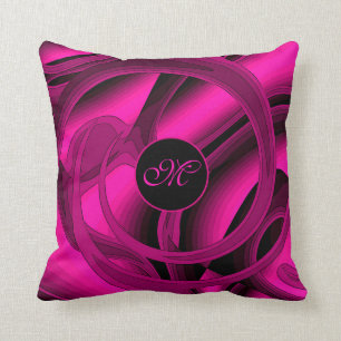 Luxury Modern Pink Abstract Floral Rose Cushion