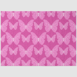 Luxury Modern Pink Natural Floral Butterfly Tissue Paper