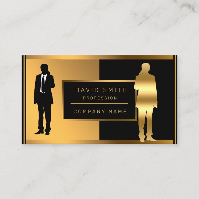 Luxury Modern Professional Add Your Text Business Card (Front)