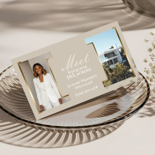 Luxury Modern Professional Photo Collage Elegant Business Card