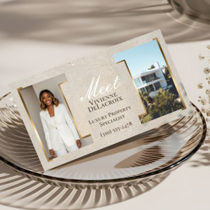 Luxury Modern Professional Photo Collage Elegant Business Card
