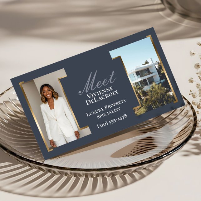 Luxury Modern Professional Photo Collage Elegant Business Card (Luxury Modern Professional Photo Collage Elegant Business Card)