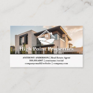 Luxury Modern Property   Real Estate Business Card
