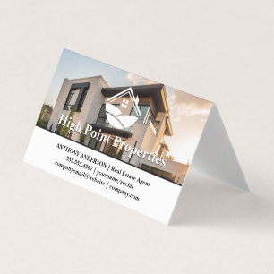 Luxury Modern Property   Real Estate Business Card