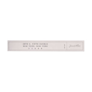 Luxury Modern Return Address Wrap Around Label