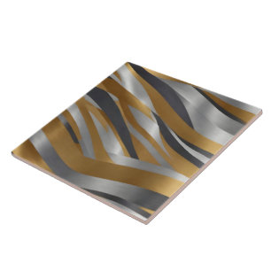 Luxury Modern Silver Gold Linen Texture Collection Ceramic Tile