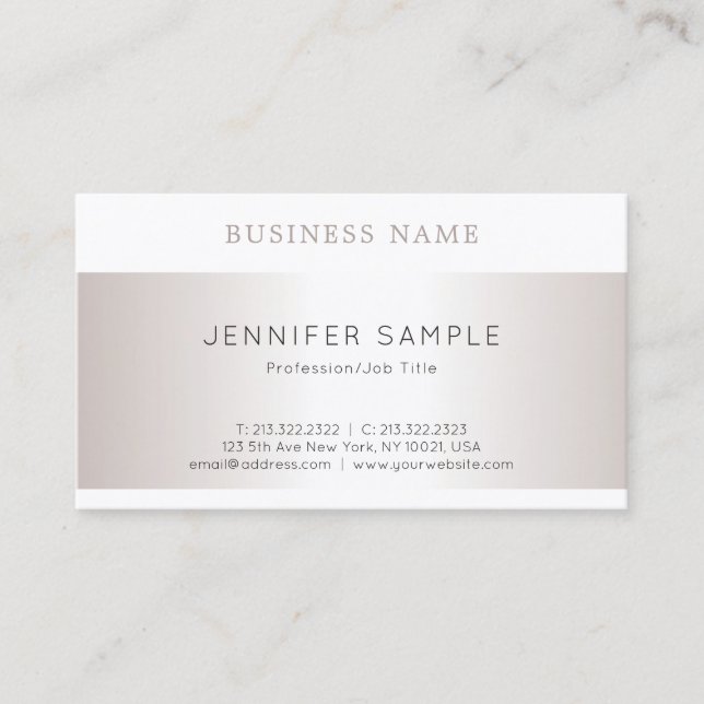Luxury Modern Simple  Elegant Design Professional Business Card (Front)