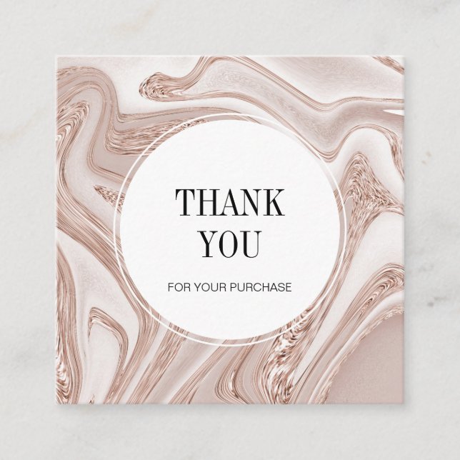 Luxury modern  thank you card makeup hair stylist (Front)