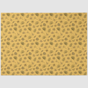 Luxury Modern Tropical Gold Natural Butterfly Tissue Paper