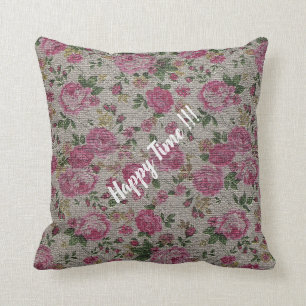 Luxury Modern Vintage Floral Rose Cushion