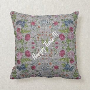 Luxury Modern Vintage Floral Rose Cushion