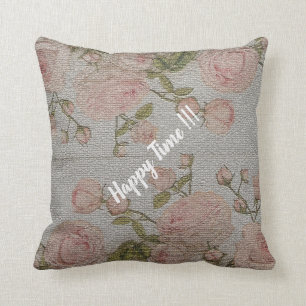Luxury Modern Vintage Floral Rose Cushion