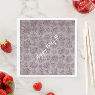 Luxury Modern Vintage Floral Rose Napkin
