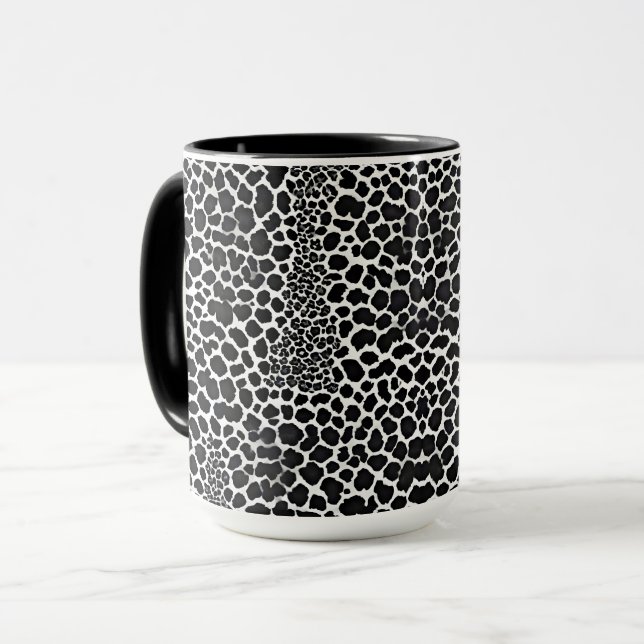 Luxury Modern White Leopard Elegant Collection Mug (Front Left)