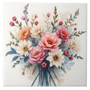 Luxury Modern Wildflowers Beautiful Collection Ceramic Tile