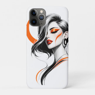 Luxury Modern Woman Portrait Art iPhone 11 Pro Case