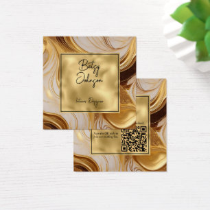 Luxury Molten Gold and Glitter Business Card