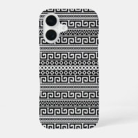 Luxury Monochrome Ancient Greek Aztec Maze Linear