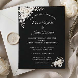 Luxury Monochrome Wedding Invitation