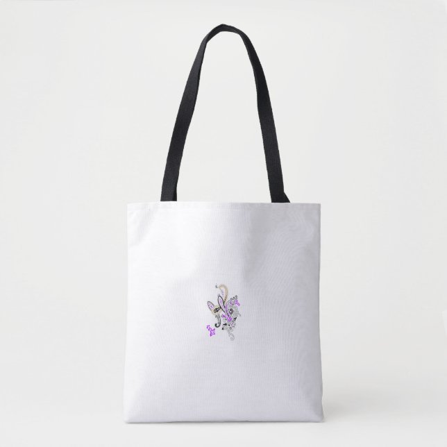 Luxury Monogram-Inspired Tote – Personalised Gift  Bag (Front)