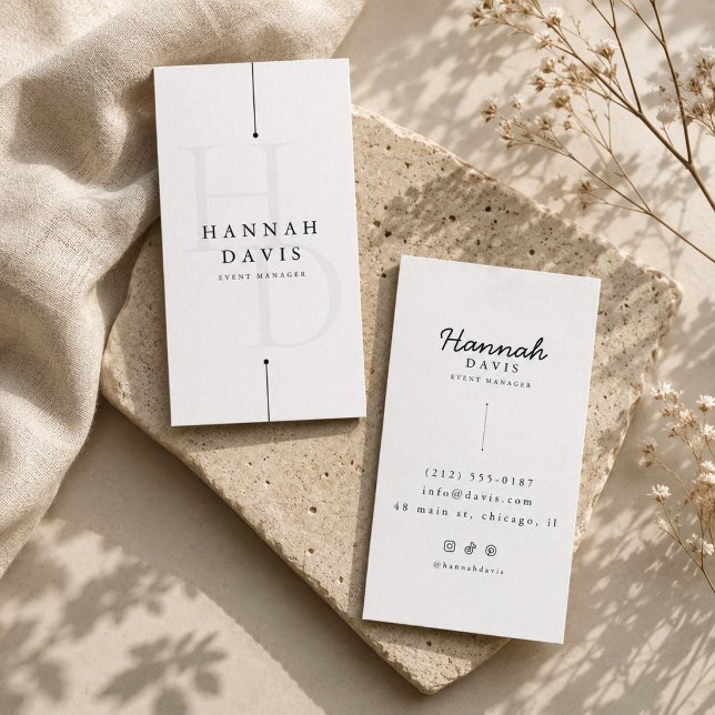 Luxury Monogram Minimalist  Business Card (Creator Uploaded)