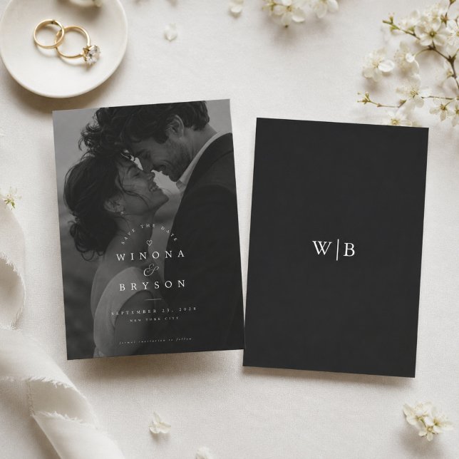 Luxury Monogram Save The Date Card (Creator Uploaded)