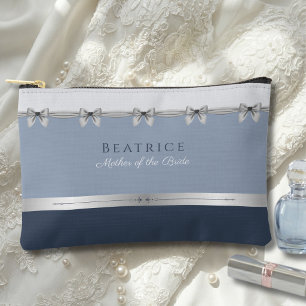 Luxury Mother of the Bride   Slate Blue Makeup Accessory Pouch