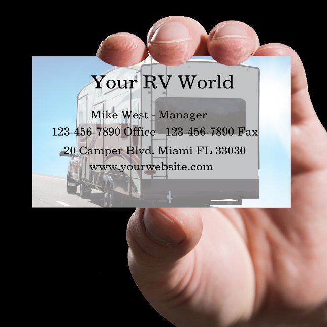 Luxury Motorhomes Dealer Business Card Template (Creator Uploaded)