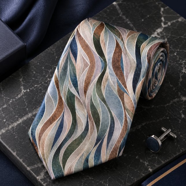 Luxury Multicolor Abstract Wave Tie (Creator Uploaded)