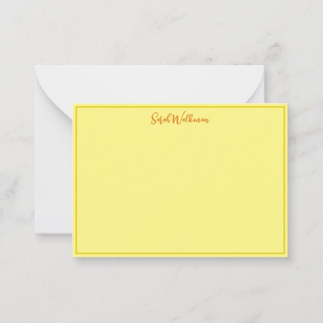 Luxury Name with Elegant Gold Bordered  Card (Front)